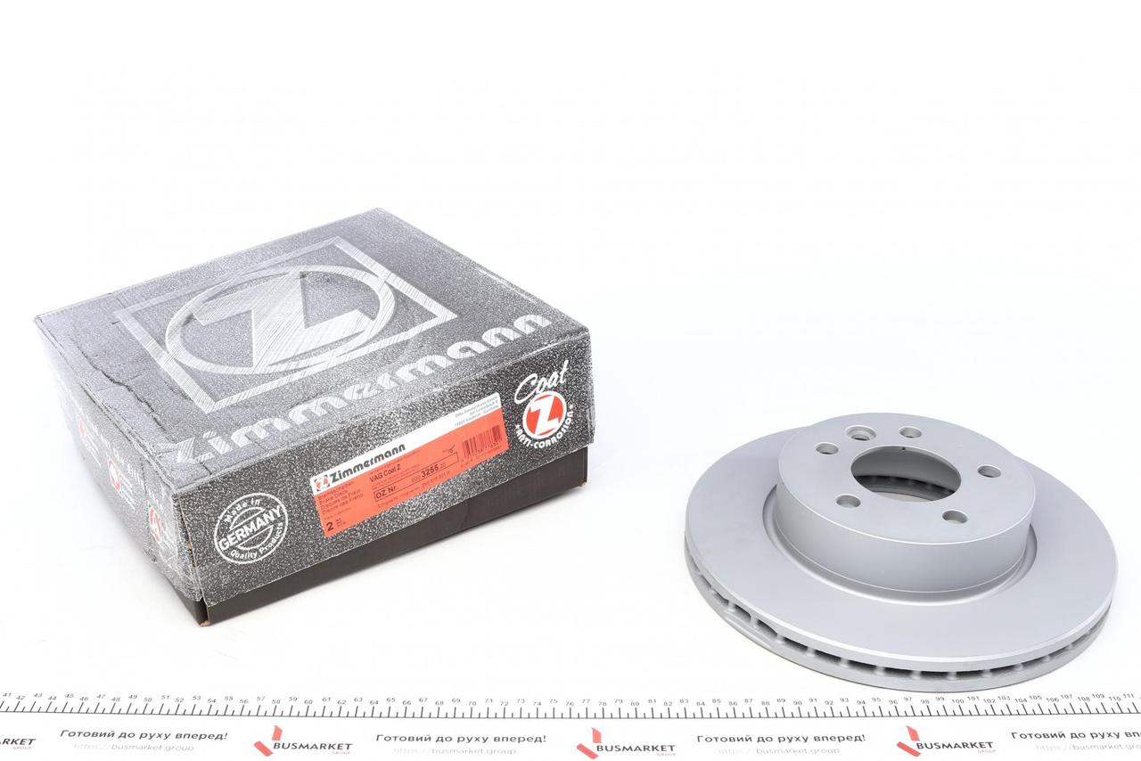 Диск гальмівний передній VW Crafter 2.0 TDI 16- (303x28) (з покриттям) (вентильований) (Zimmermann), фото 1
