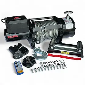 Автомобільна лебідка Profinstrument 20000Lbs (9100кг 12 V) Електрична автолебідка на евакуатор, лафет, джип