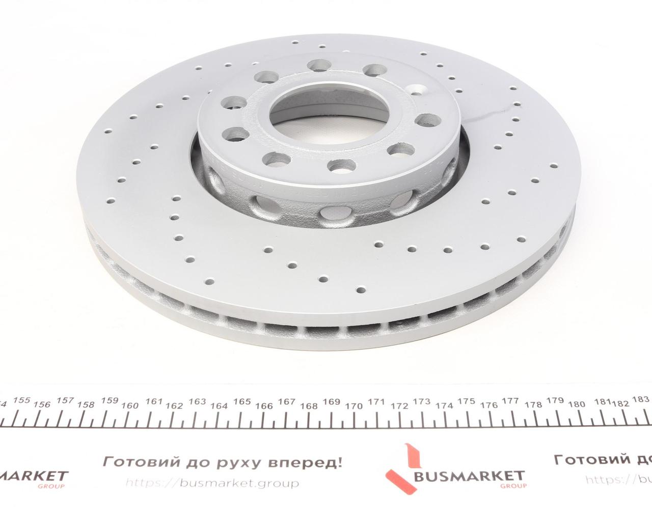 Диск гальмівний передній VW Passat 96-08 (288x25) (з покриттям) (з отвором) (вентильований) (Zimmermann), фото 1