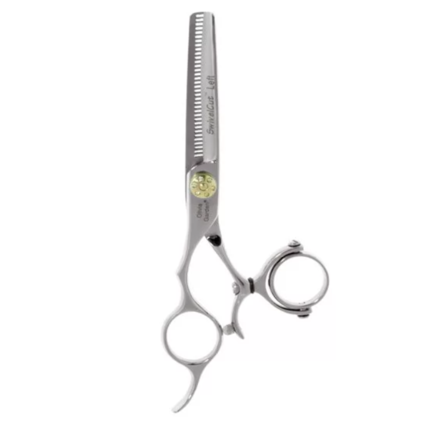 Прямі ножиці в чохлі для лівші Olivia Garden Swivelcut European Style 6,35" (SH-SW1PC-TL63E-BLP), фото 1