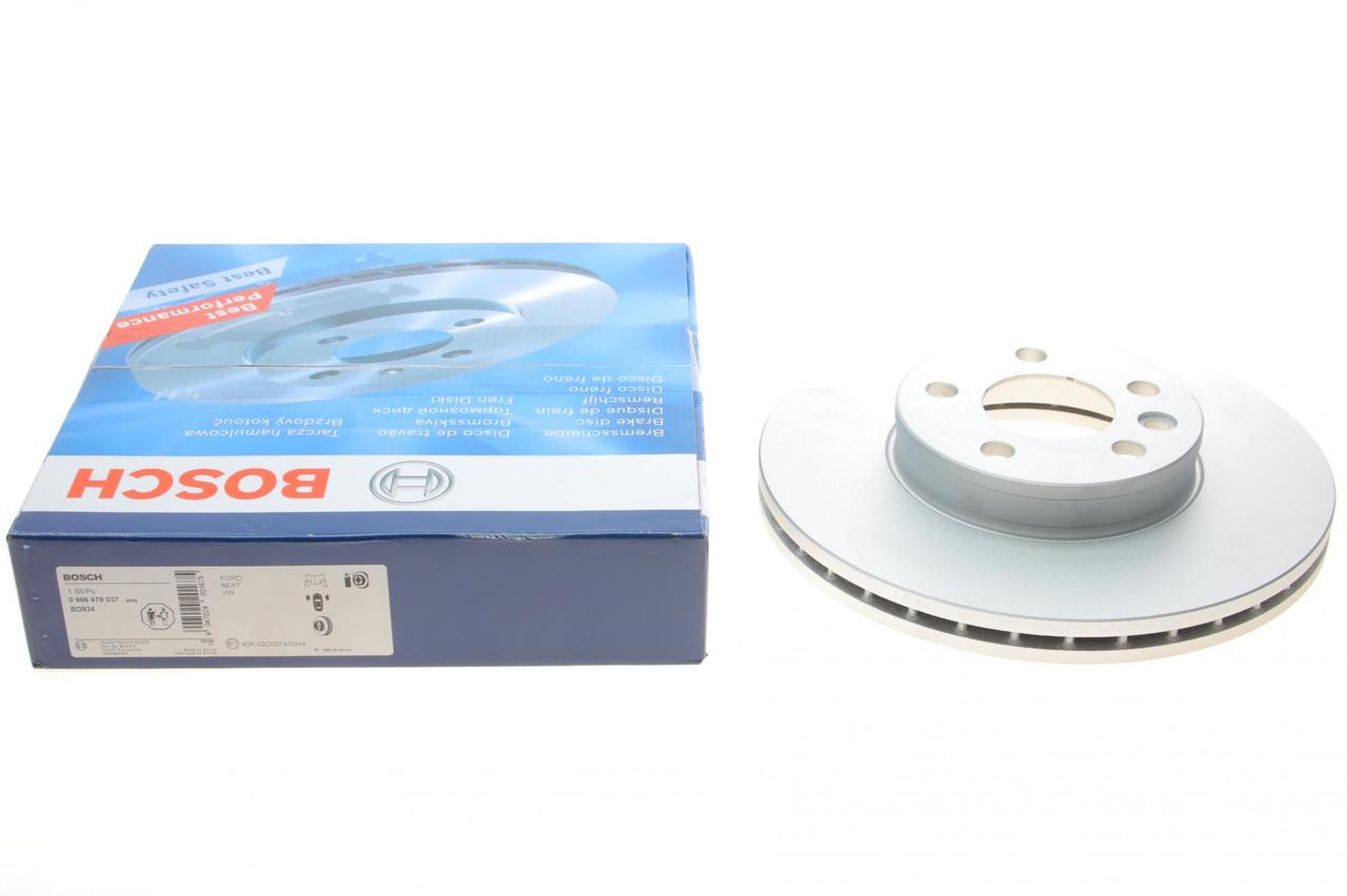Диск гальмівний передній VW T4 2.5TDI 96-03 (300x26) (з покриттям) (вентильований) (Bosch) 0 986 479 037, фото 1