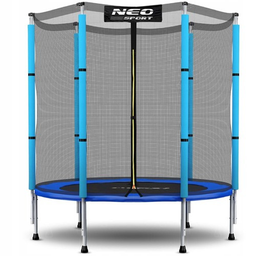 Батут NEO SPORT 4,5 фута 140 см з сіткою для вулиці