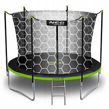 Батут NEO SPORT 8 футів 252 см з внутрішньою сіткою