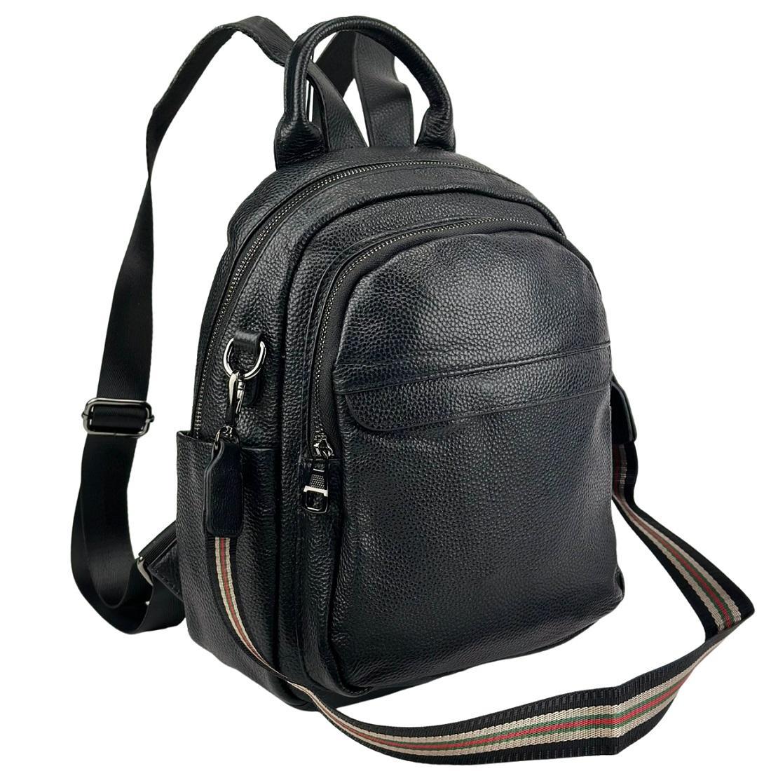 Шкіряний жіночий рюкзак Olivia Leather F-FL-NWBP27-8061A чорний