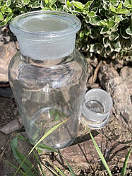 Бутиль 60 мл для реактивів світле скло широке горло