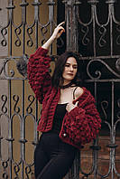 Короткий кардиган з об’ємними рукавами