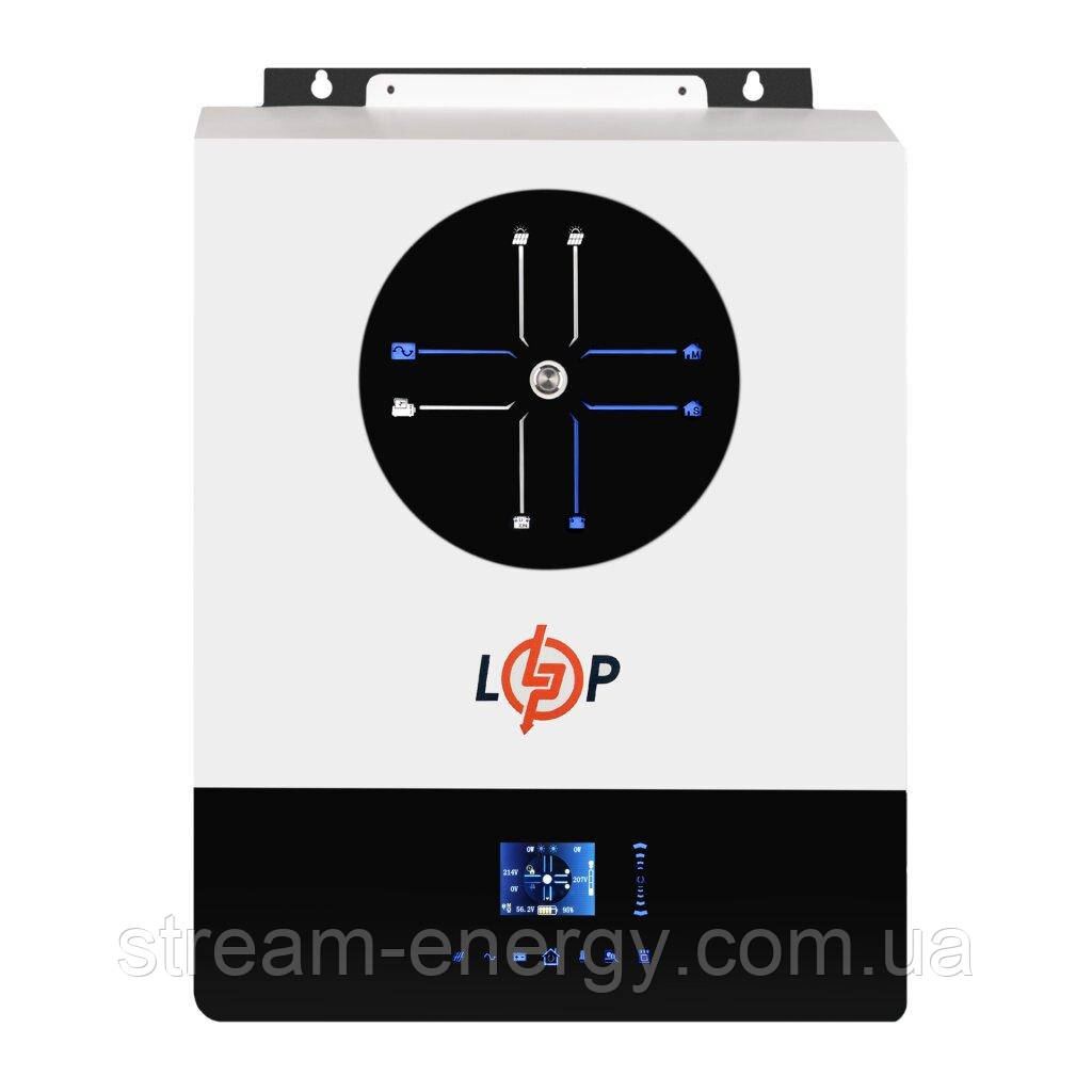 Гібридний сонячний інвертор (ДБЖ) LPW-MAXII-ULTRA 8000VA (8000Вт) 48V 150A MPPT 90-450V ON-OFF GRID, фото 1