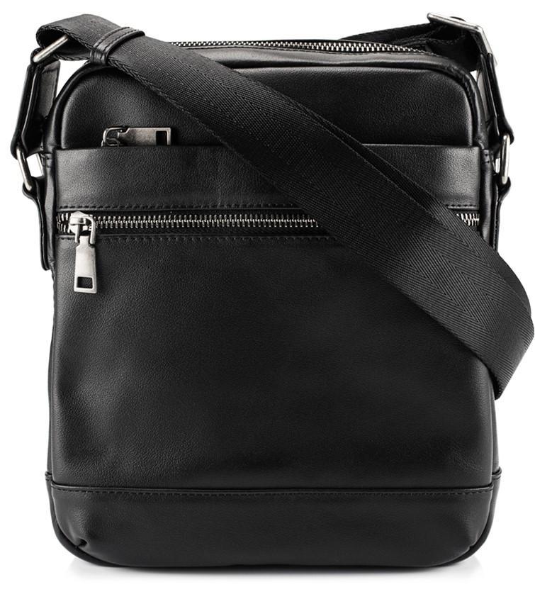 Сумка чоловіча шкіряна Tiding Bag 726A чорна