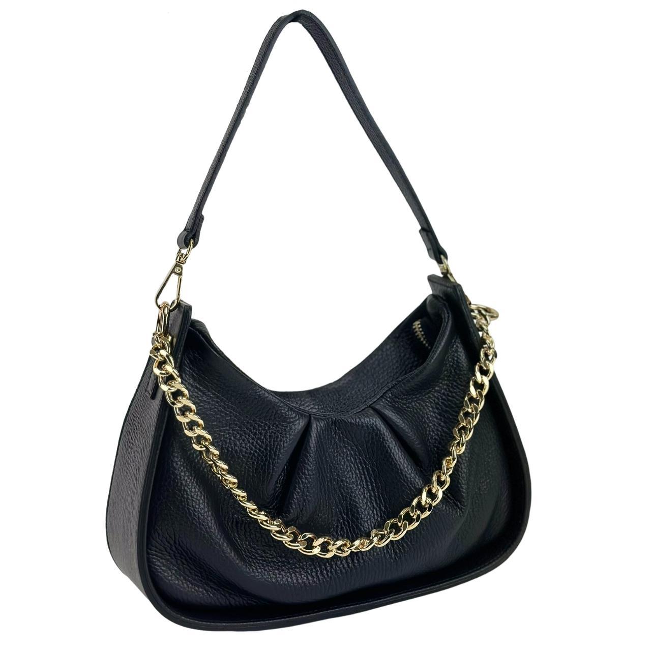 Жіноча шкіряна сумка Firenze Italy F-IT-1001A чорна, фото 1