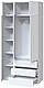 Шафа для спальні 1,2 метри з антресоллю (120 см х 52 см х 240 см) | Майстер Форм Брайт, фото 2