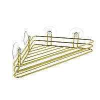 Полиця Lemax кутова на 4-х присосках латунь 31x17x6,7 см (EBA-10550 OT)