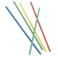 Трубочки для напоїв Ø3×125 мм тонкі різнокольорові одноразові соломинки для коктейлів та соків 500 штук