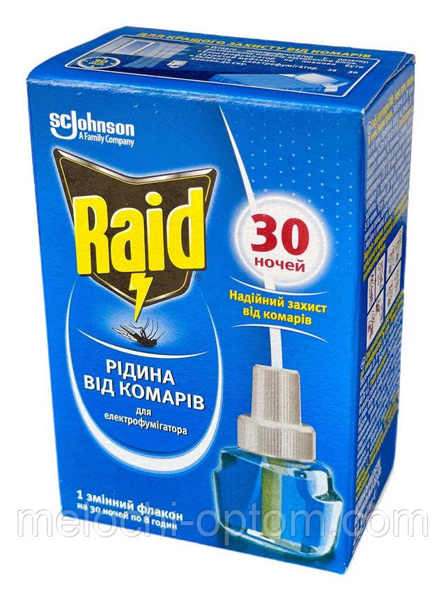 Рідина від комарів RAID 30 ночей захист від укусів комах Рідина від комарів RAID 30 ночей захист від укусів комах