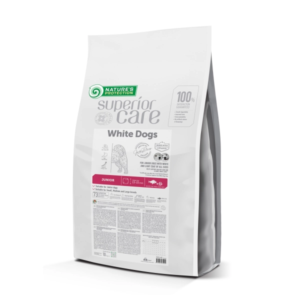 Сухий корм для юніорів Nature's Protection (Нейчерс Протекшен) Superior Care White Dog Junior з білою рибою і рисом 10 кг, фото 1