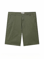 Чоловічі стильні котонові шорти в кольорі хакі в батальному розмірі