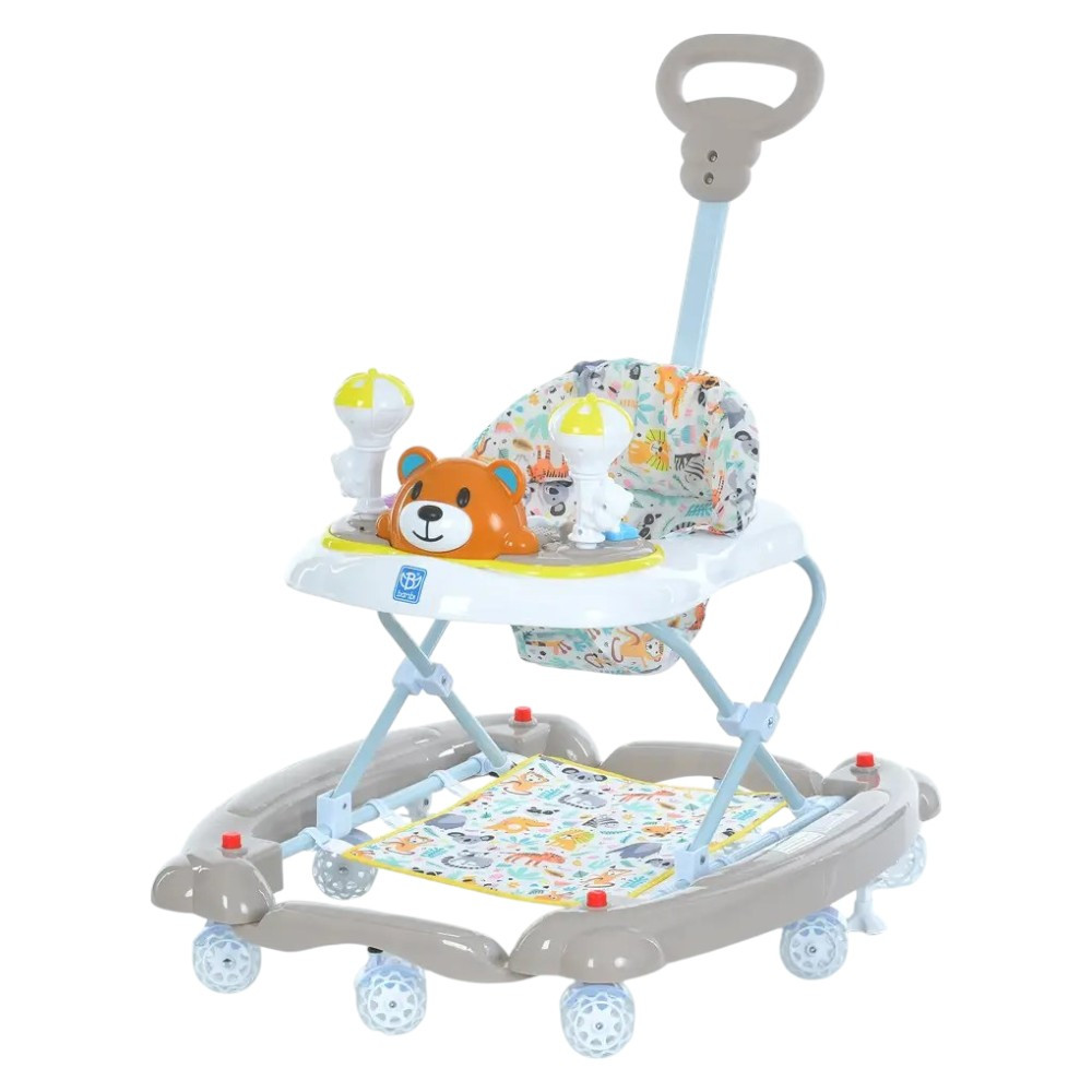 Ходунки дитячі Ведмедик  (звук, світло, ігрова панель) BAMBI M 3656A-S-11 Бежеві
