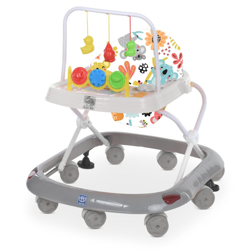 Ходунки дитячі (звук, світло, дуга) BAMBI M 0541C-11 Сірі