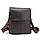 Сумка чоловіча шкіряна з клапаном Tiding Bag M56-3508C коричнева, фото 4