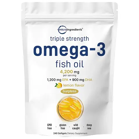 OMEGA-3 FISH OIL, 240 SOFTGELS Омега-3, 240 желатинових капсул, строк до 10/07/2026, фото 1