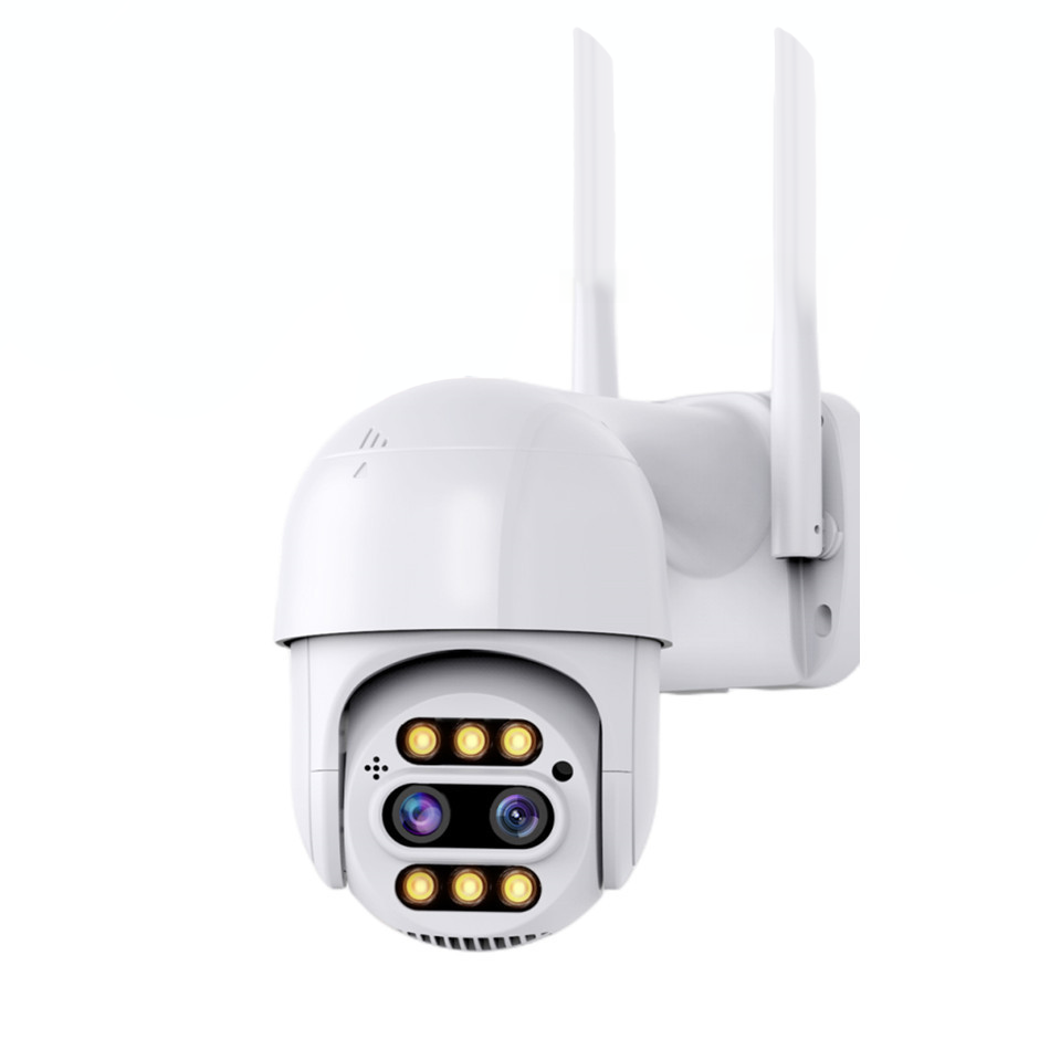Поворотна IP-камера відеоспостереження A20-30 Wi-Fi 4+4 МП із подвійним об'єктивом, нічним баченням, з мікрофоном