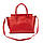 Шкіряна жіноча сумка велика Firenze Italy F-IT-76222R червона, фото 6