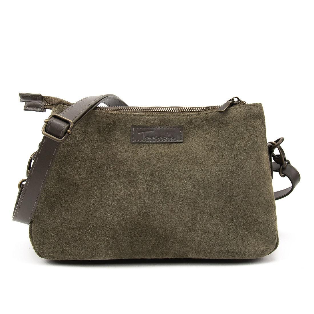 Жіноча замшева сумка на три відділи Tavinchi CH-011T-Y колір тауп