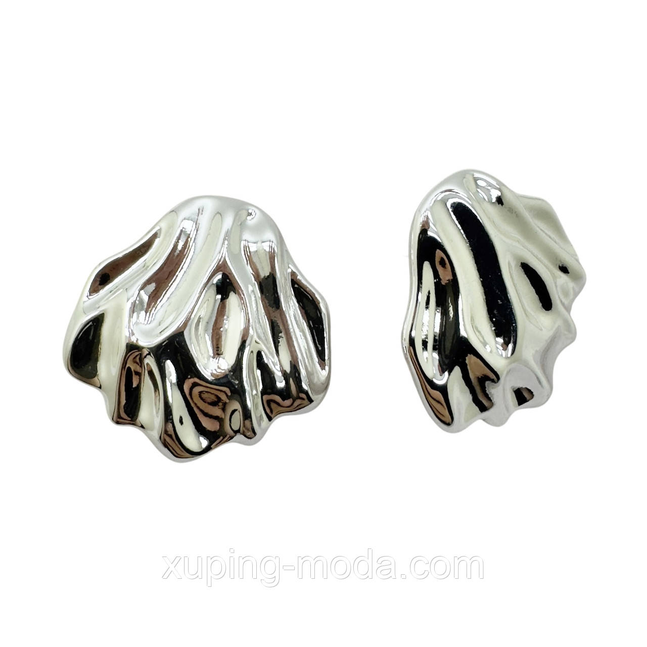 Сережки ксюпінг. 25 мм. Родій, фото 1