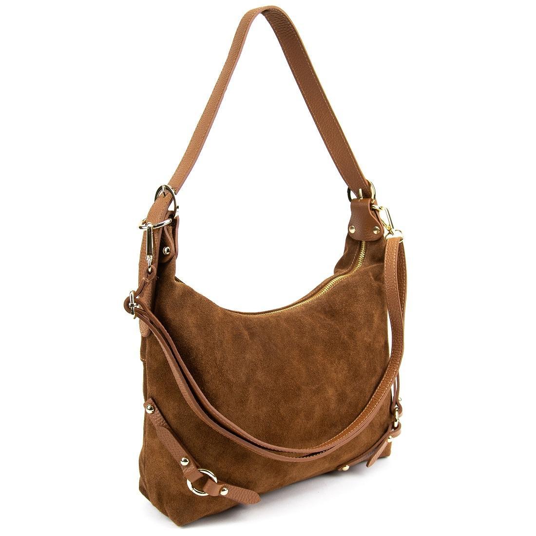 Замшева жіноча сумка Firenze Italy F-IT-86111C руда, фото 1