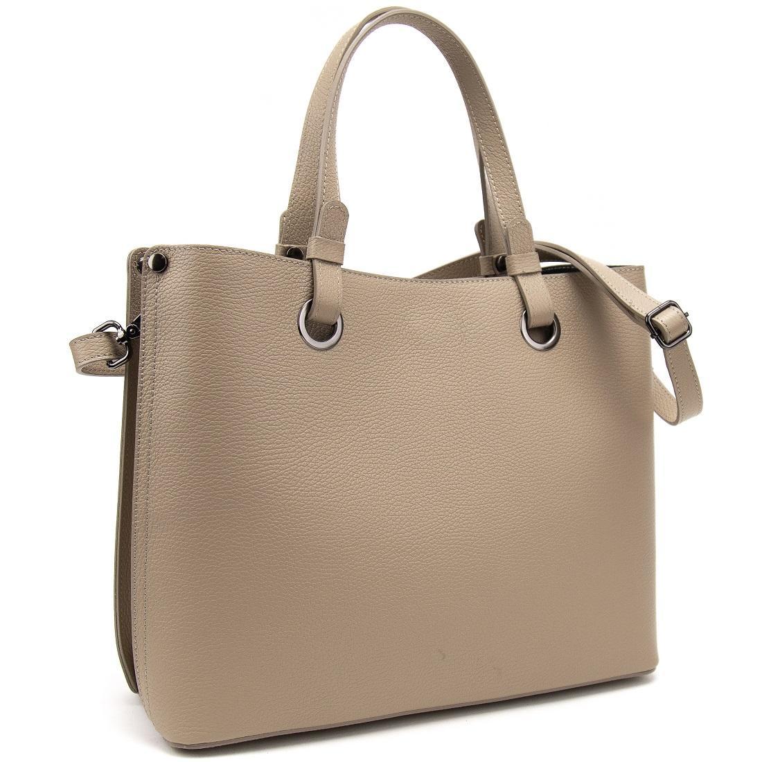 Класична жіноча шкіряна сумка Firenze Italy F-IT-7645T колір тауп