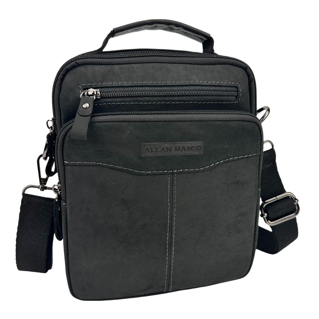 Сумка чоловіча з нубуку Ruff Ryder RR-9130-1A чорна