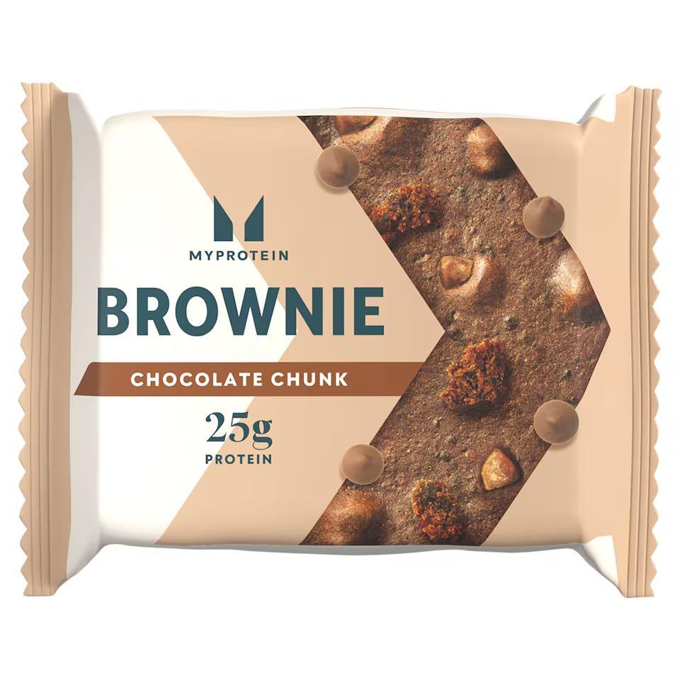 Протеїновий батончик MyProtein Brownie Chocolate Chunk, 75г (упаковка 12 шт), фото 1