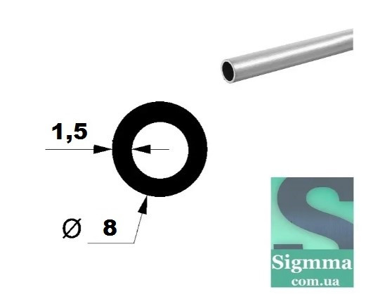 Труба кругла 8х1,5 бп