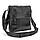 Сумка чоловіча шкіряна Tiding Bag M56-17207A чорна з клапаном, фото 3