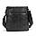 Сумка чоловіча шкіряна Tiding Bag M56-17207A чорна з клапаном, фото 4