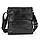 Сумка чоловіча шкіряна Tiding Bag M56-17207A чорна з клапаном, фото 5