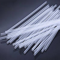 Трубочка пластикова прозора Ø 4.8 мм 12.5 см одноразова для напоїв, соків, трубочки для барів 200 шт