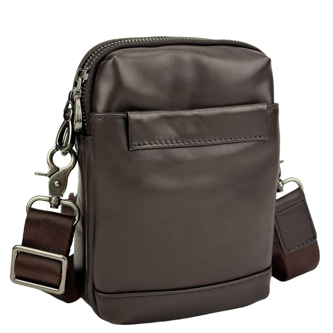 Сумка чоловіча шкіряна Tiding Bag 1631C коричнева