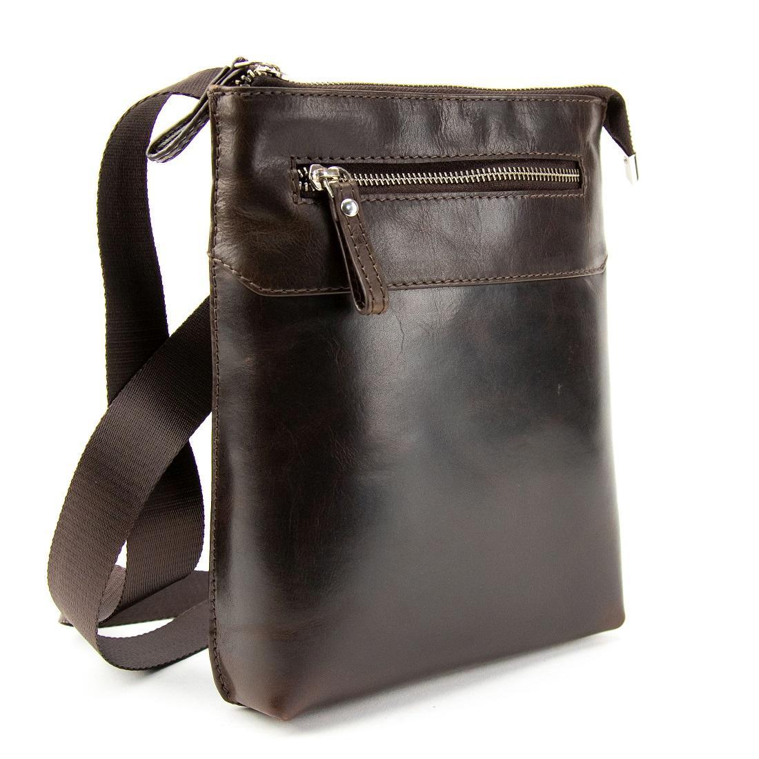 Сумка чоловіча шкіряна Tavinchi S-TV-4142C коричнева, фото 1