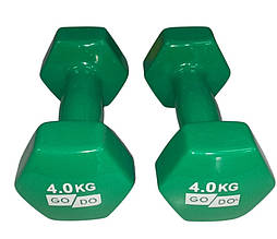Гантелі Sprinter для фітнесу з вініловим покриттям 2х4кг