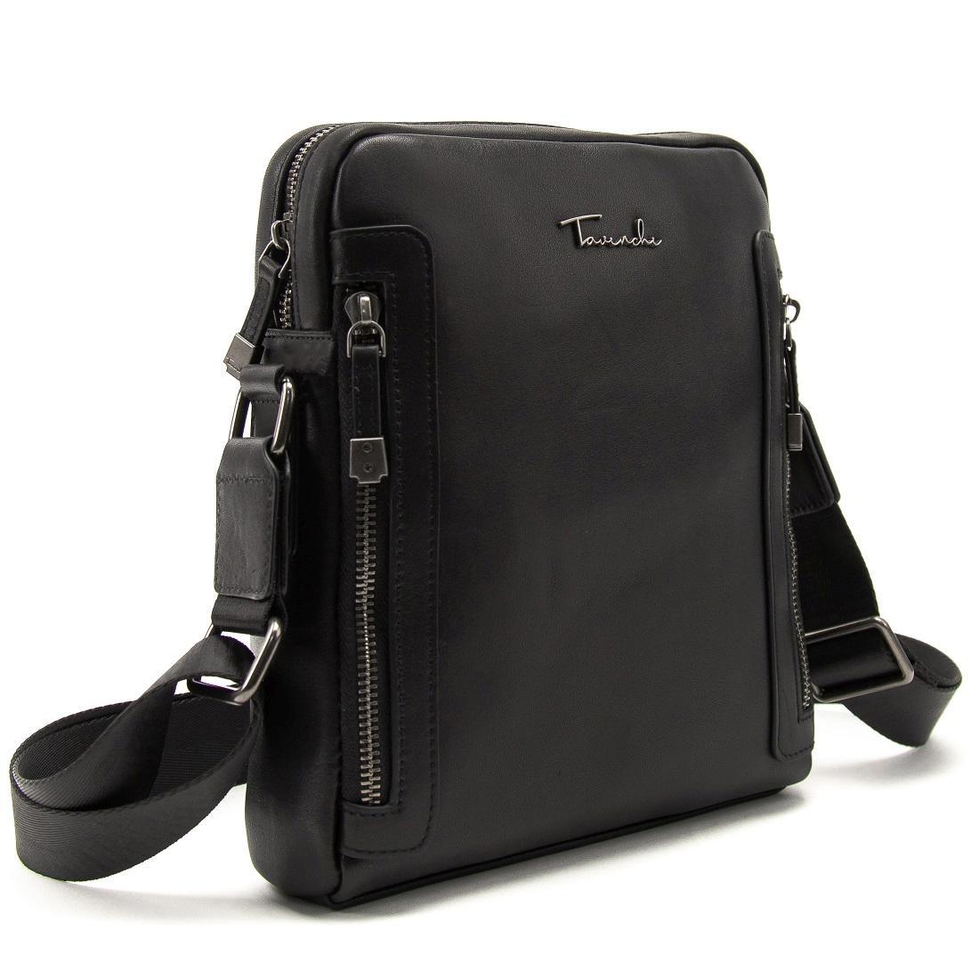 Чоловіча шкіряна сумка Tiding Bag SM8-1007A чорна, фото 1