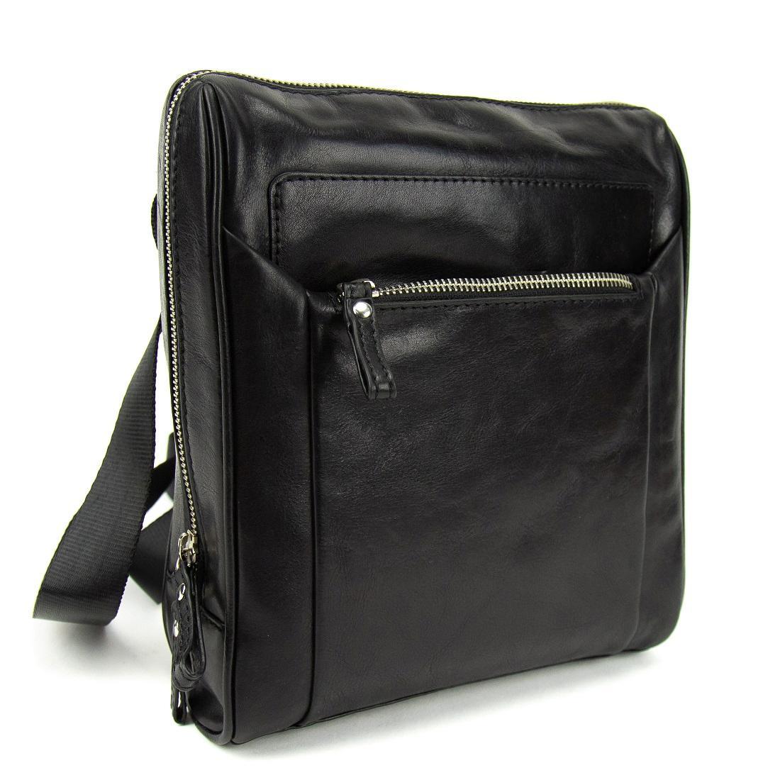 Сумка чоловіча шкіряна Tavinchi S-TV-4143A чорна