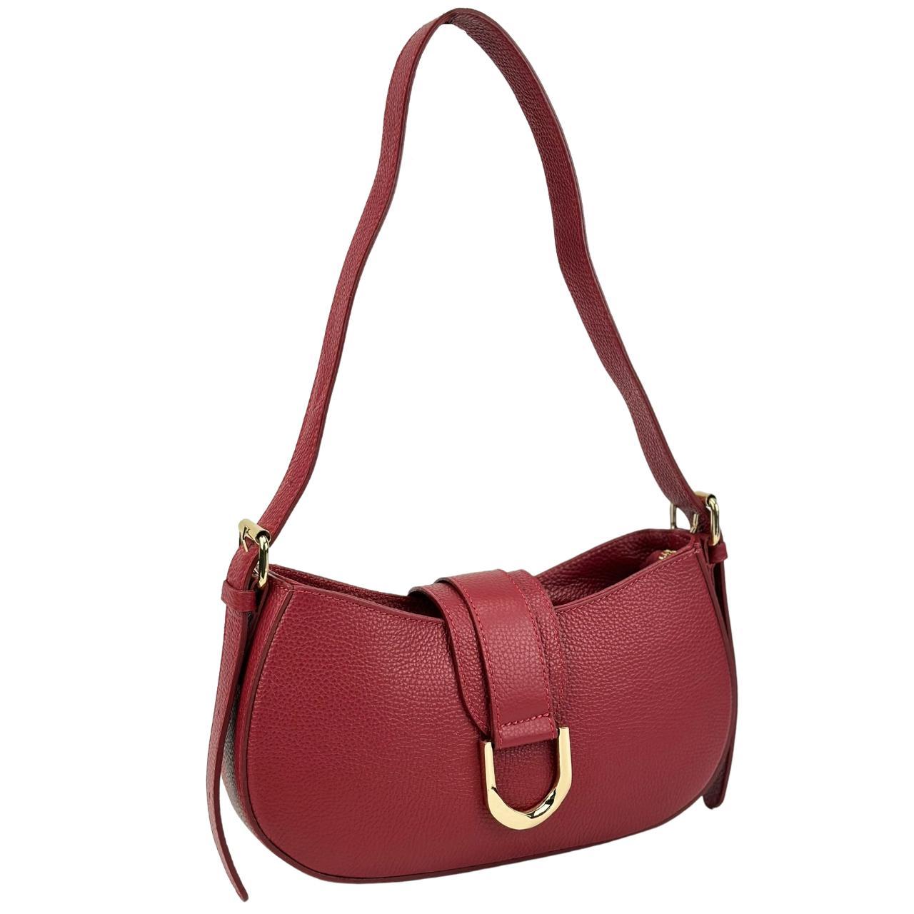 Сумка жіноча шкіряна багет Firenze Italy F-IT-98100BO бордова