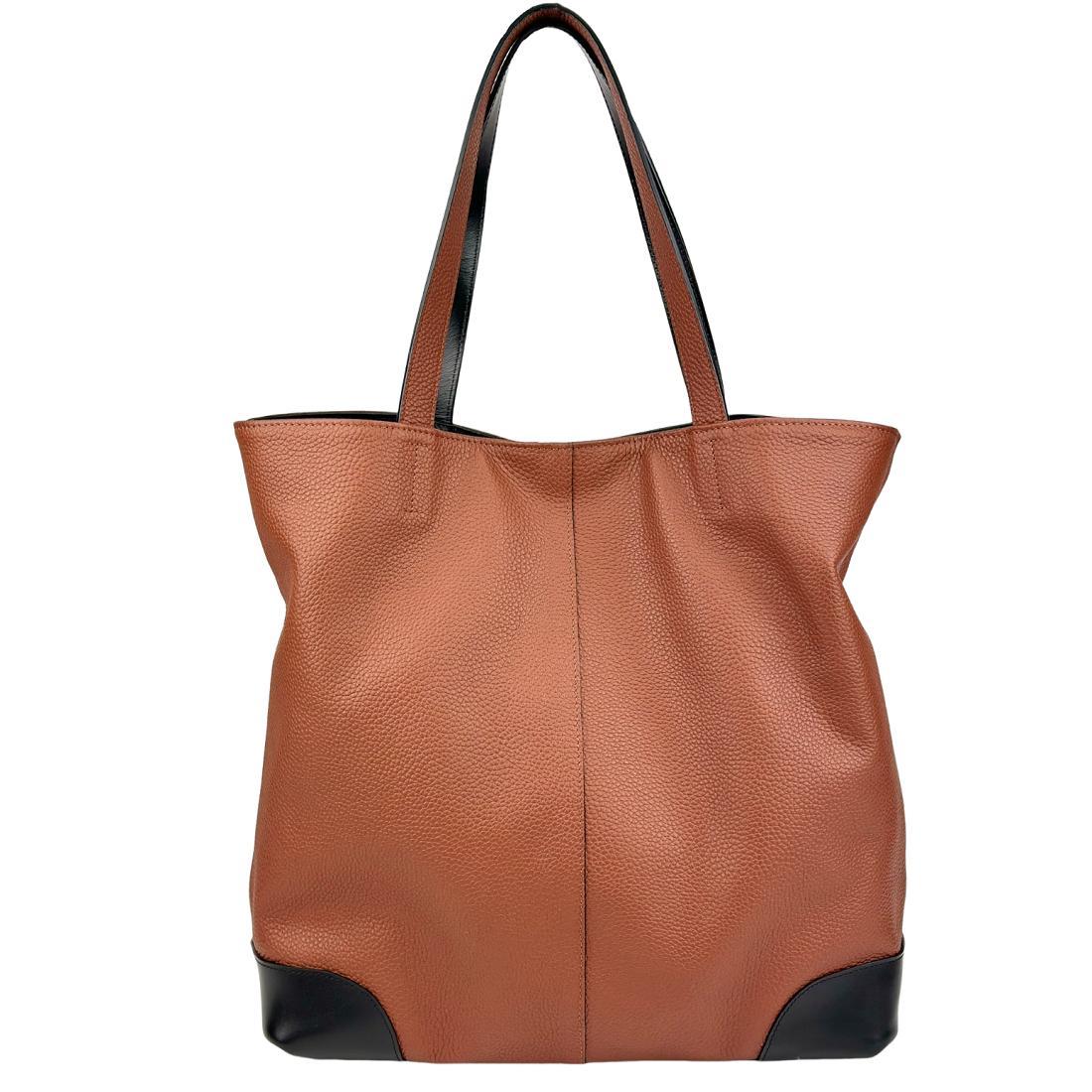 Шкіряний жіночий шопер Klari CH-013C-FL світло-коричневий