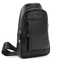 Сумка-слінг чоловіча шкіряна Tavinchi TV-827A чорна