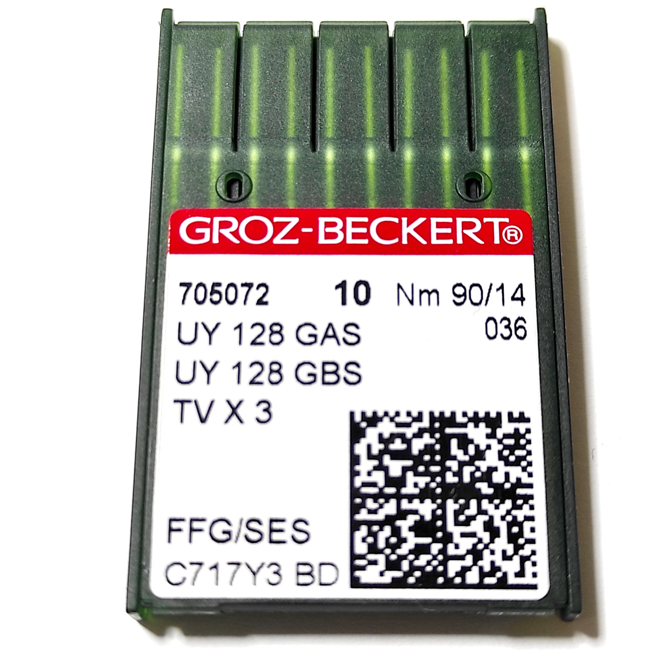 Голки GROZ-BECKERT UY 128 GAS для промислових розпошивальних машин 90/14 FFG/SES (7156), фото 1