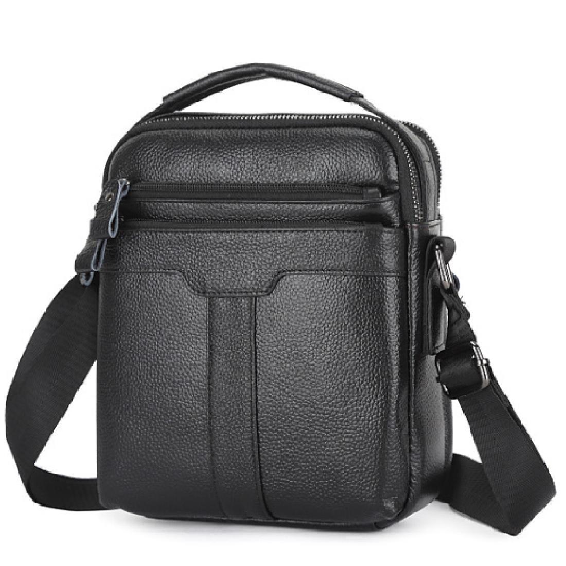 Сумка чоловіча шкіряна Tiding Bag FL-A25F-2218A чорна