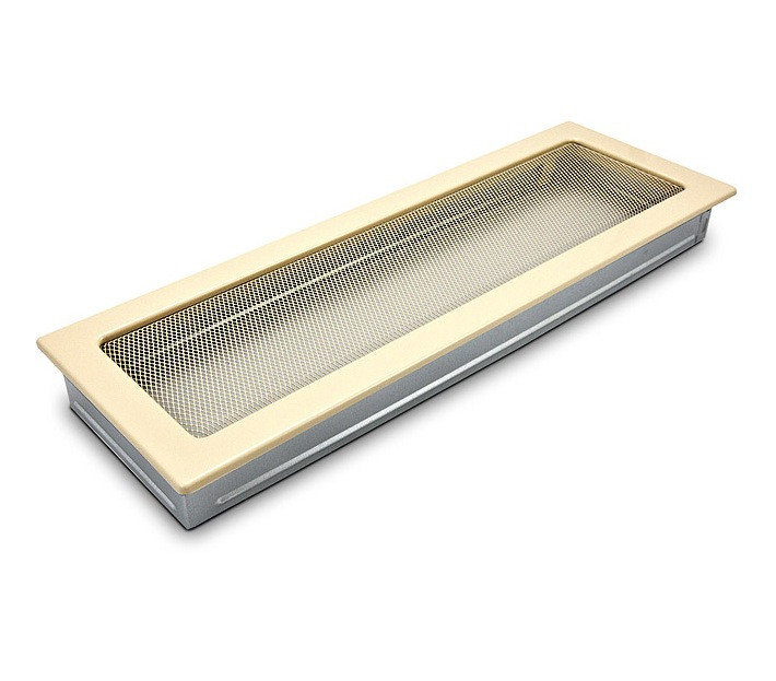 Вентиляційна решітка для каміна бежева, чорна, графітова, золота, срібна 17х49 см, фото 1