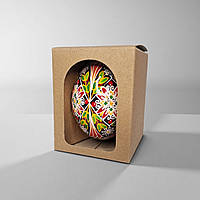 Коробка для курячої писанки БЕЗ ПЛАСТИКОВОГО ВІКНА (55х55х70мм.) крафт