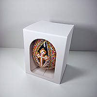 Коробка для курячої писанки БЕЗ ПЛАСТИКОВОГО ВІКНА (55х55х70мм.) біла