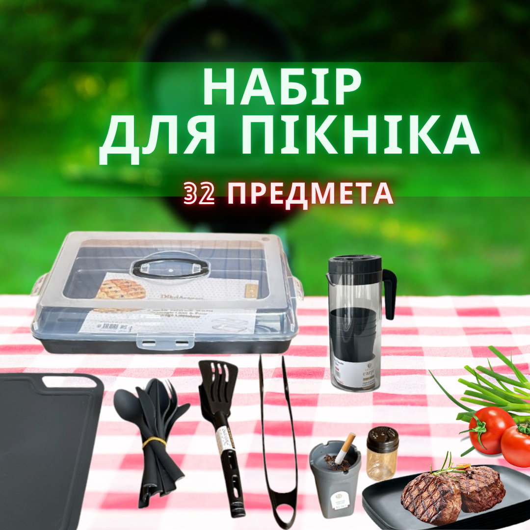 Набір посуду для пікніка на 4 персони (32 предмета) DP-70, фото 1